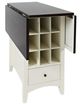 Jofran Inc. Asbury Park Autumn Brown Counter Drop Leaf Table with White Base-3