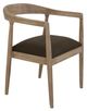 International Furniture Direct Natural Teca Stained White Arm Chair-0