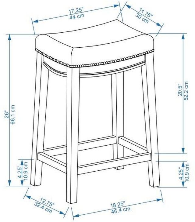 Linon Claridge Brown/Natural Counter Stool-2