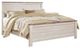 Signature Design by Ashley® Willowton 6-Piece Whitewash King Panel Bed Set-1