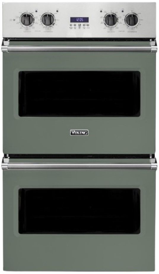 Viking® 5 Series 30" Eucalyptus Double Electric Built In Oven-0