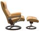 Stressless® by Ekornes® Customizable View Small Manual Recliner and Ottoman with Signature Base-1