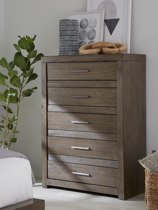 aspenhome® Modern Loft Graystone 5-Drawer Chest-2
