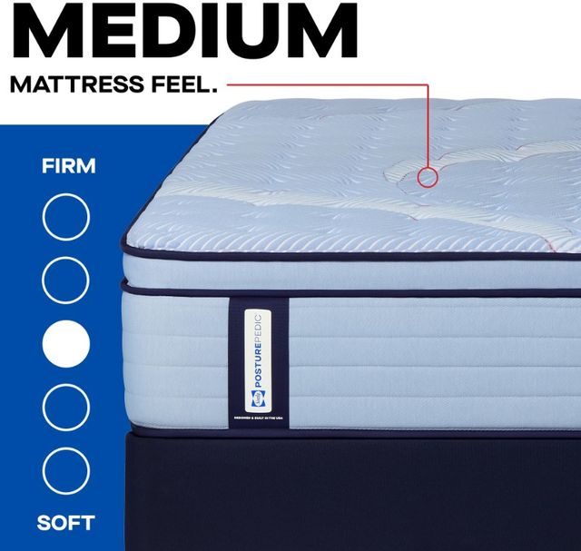Sealy® Posturepedic® Pro Crenshaw II 14" Wrapped Coil Firm Tight Top Split California King Mattress, Must Order Two for a Set-4