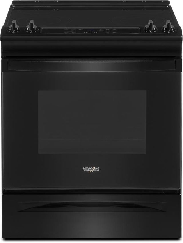 Whirlpool® 30" Black Freestanding Electric Range-0