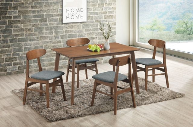 New Classic® Home Furnishings Morocco 5-Piece Gray/Walnut Dining Table Set-1