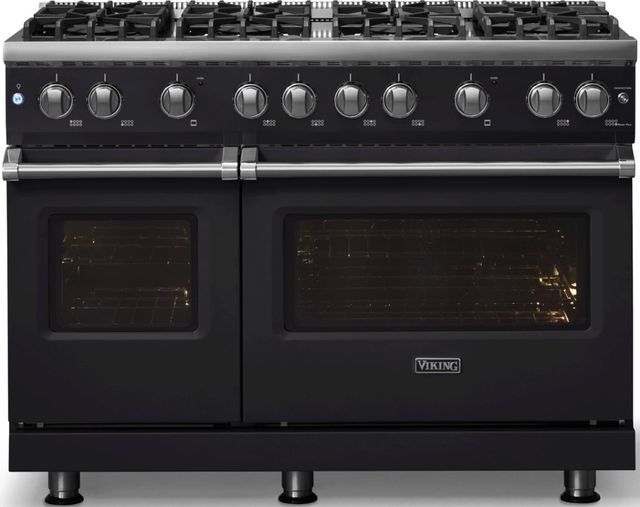 Viking® 5 Series 48" Onyx Pro Style Gas (LP) Range with Polished Chrome Trim-3