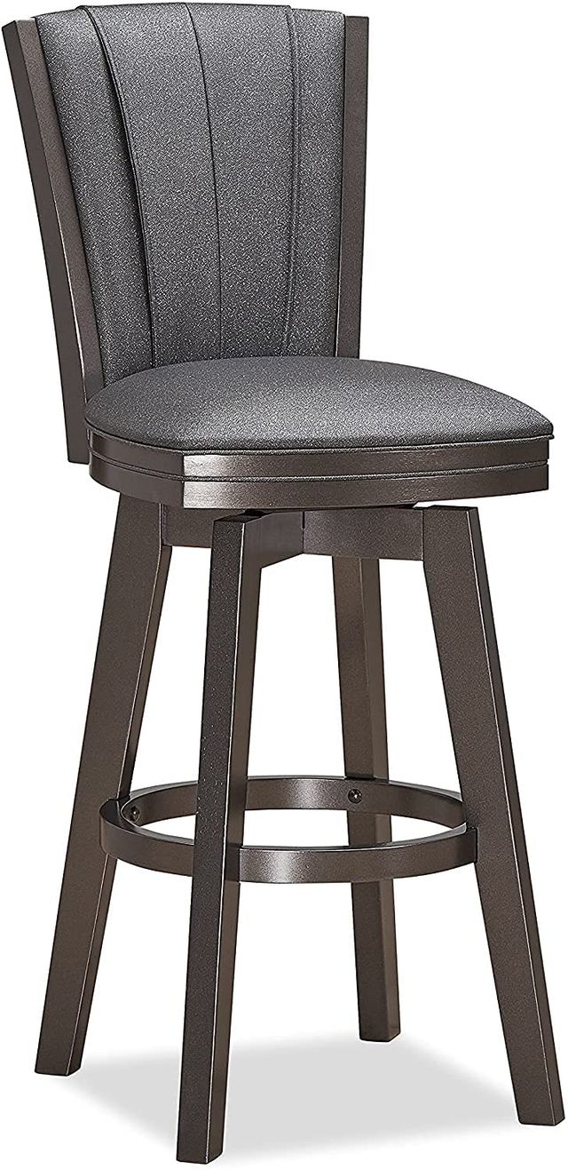 New Classic® Home Furnishings Diva Glitter Gray 24"  Swivel Counter Stool-1