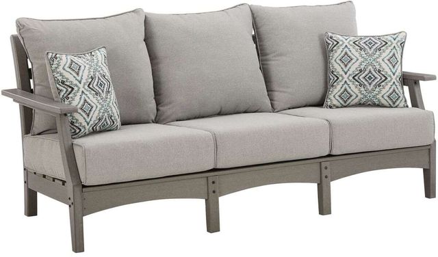 Signature Design by Ashley® Visola 4-Piece Gray Outdoor Conversation Set-1