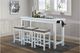 Mazin Furniture Connected 4-Piece White Counter Height Dining Set-1