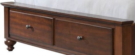 Elements International Chatham Dark Wood Complete Storage Slat Bed-1