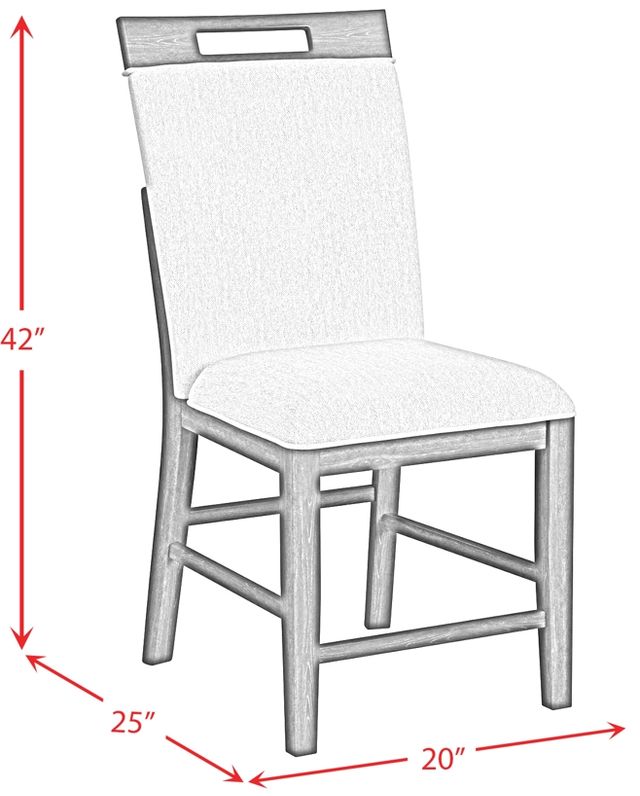Elements International Transcend Charcoal/Light Gray Counter Side Chair-2