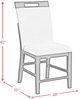 Elements International Transcend Charcoal/Light Gray Counter Side Chair-2