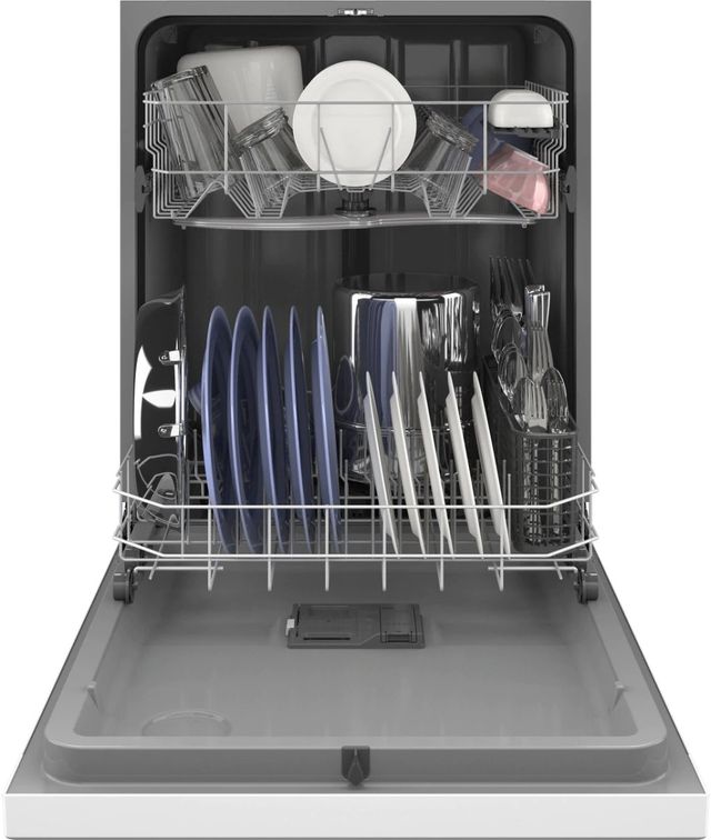 GE® 24" White Built In Dishwasher-2