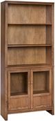 aspenhome® Sandro Brushed Bourbon 74" Bookcase with 2-Doors-0