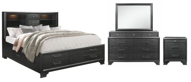 Global Furniture USA Jordyn 4-Piece Gray Queen Bedroom Set-0