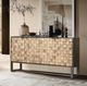 YHD Siti Medium Brown 4-Door Cabinet-1