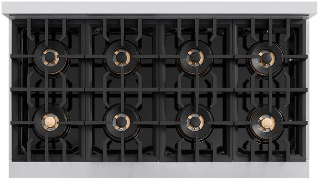 ZLINE Classic Autograph Edition 48" Satin Stainless Steel Gas Rangetop with Champagne Bronze Accents-1