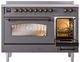Ilve® Nostalgie II Series 48" Matte Graphite Pro Style Induction Range-2