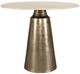 Uttermost® Midsummer Beige Aluminum/Stone Indoor-Outdoor Bistro Table with Antique Brass Base-0