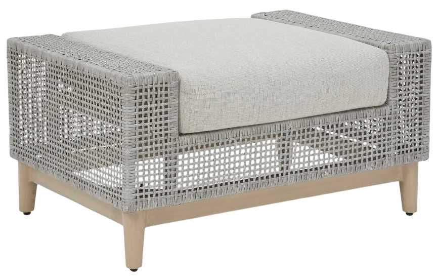 Signature Design by Ashley® Seton Creek Gray Aluminum/Resin Outdoor Ottoman with Cushion