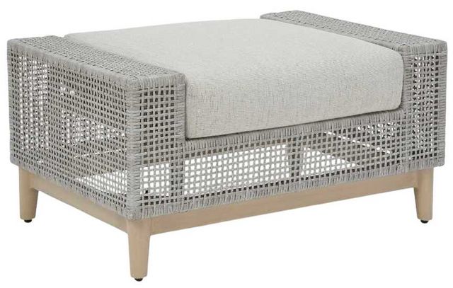 Signature Design by Ashley® Seton Creek Gray Aluminum/Resin Outdoor Ottoman with Cushion-0