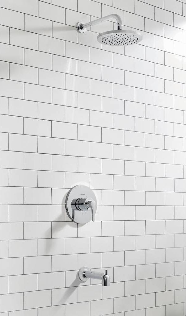 American Standard Studio® S Polished Chrome Tub and Shower Trim Kit with Pressure Balance Cartridge-2