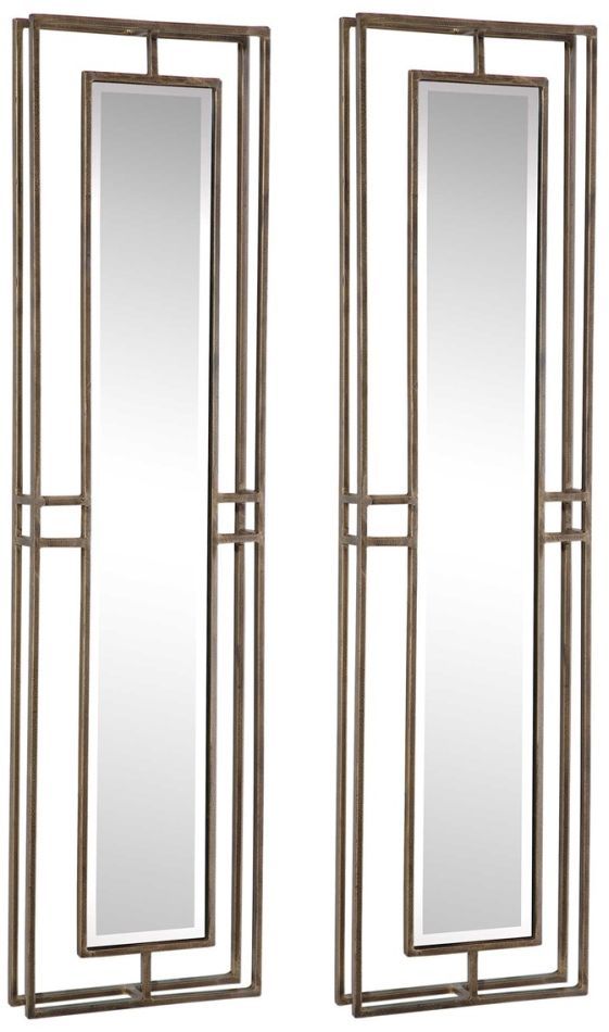 Uttermost® Rutledge 2-Piece Antique Gold Mirror Set-2