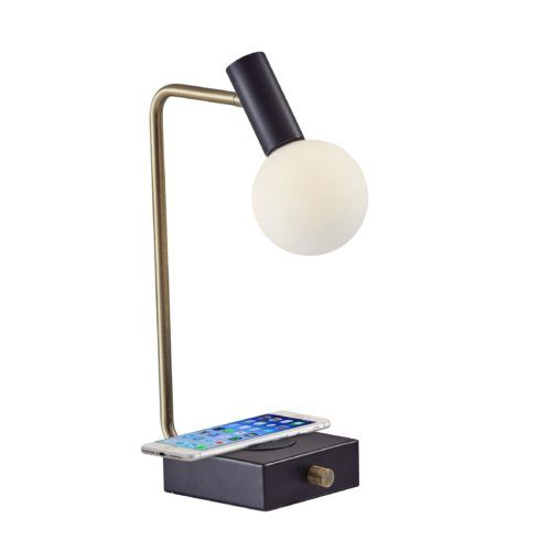 Adesso® Windsor Matte Black Adessocharge LED Desk Lamp-0