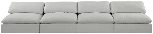 Meridian Furniture Comfy 4-Piece Gray Armless Sofa -1