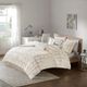 Olliix by Intelligent Design Raina Ivory and Gold Twin/Twin XL Metallic Printed Comforter Set-4