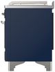 Ilve® Majestic III 48" Midnight Blue Pro Style Dual Fuel Natural Gas Range with French Top and Chrome Trim-3