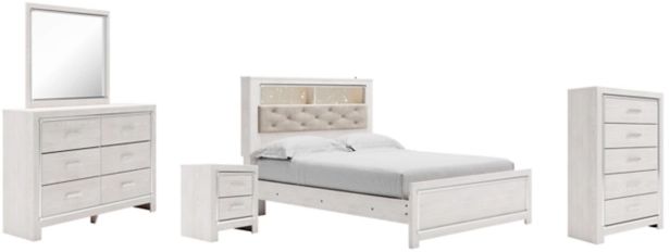 Signature Design by Ashley® Altyra 5-Piece White Queen Bookcase Bed Set-0