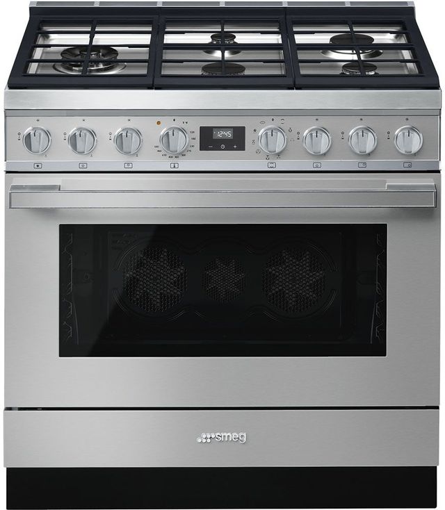 Smeg 36" Portofino Freestanding Dual Fuel Range-0