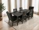 International Furniture Direct Teak Stained Dark Dining Table-1