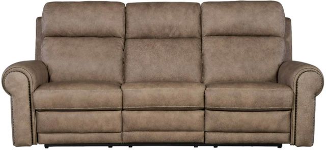 Hooker® Furniture SS Duncan Kalahari Camel Power Reclining Sofa with Power Headrest and Lumbar-2
