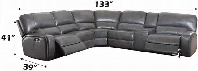 ACME Furniture Saul 5-Piece Gray Power Reclining Sectional-2