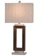 Stylecraft Eamon Brown/White Table Lamp-1