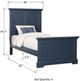 Winners Only® Tamarack Blue Youth Twin Panel Bed-2