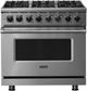 Viking® Professional 5 Series 36" Stainless Steel Pro Style Dual Fuel Range-0