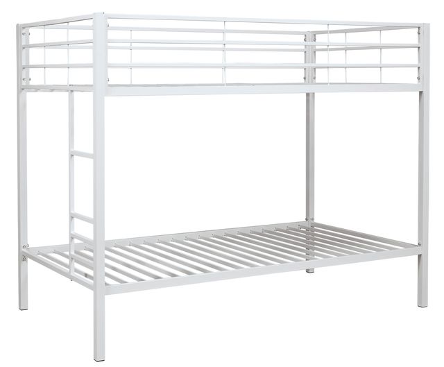 Signature Design by Ashley® Broshard White Twin over Twin Metal Bunk Bed-0