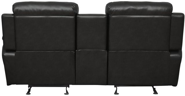 Homelegance® Marille Black Manual Double Glider Reclining Loveseat with Center Console-3