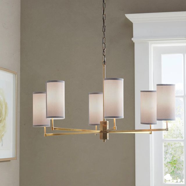 Olliix by Hampton Hill Grey/Gold Conrad Chandelier-2