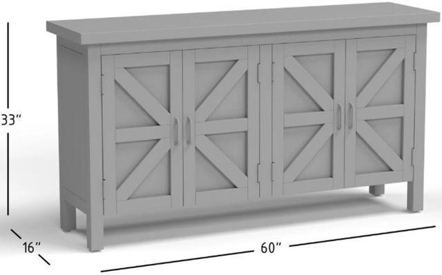 Jofran Inc. Eden Prairie Reclaimed 4-Door Accent Cabinet-2