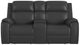 Flexsteel® Ziggy Iron Leather Power Reclining Loveseat with Console, Power Headrest and Lumbar-1