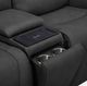 Liberty Furniture Chapman Aline Coal Leather Power Reclining Loveseat with Console-5