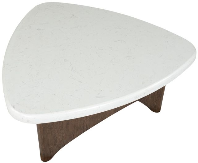 Magnussen Home® Arwen White Top Cocktail Table with Turkish Coffee Base-4