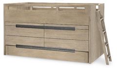 Legacy Kids Teen District Weathered Oak Twin Youth Captain Bed