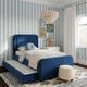 TOV Furniture Briella Navy Twin Trundle Bed-1