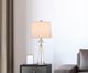 Cal® Lighting & Accessories Reverse Torch 2-Piece Brushed Steel Table Lamp Set-3